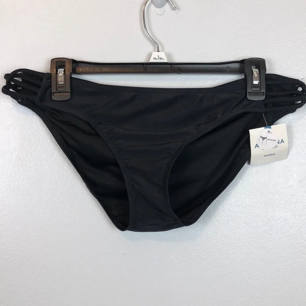 NWT Arizona Jean Company Black‎ Hipster Swimsuit Bottom Size XXL